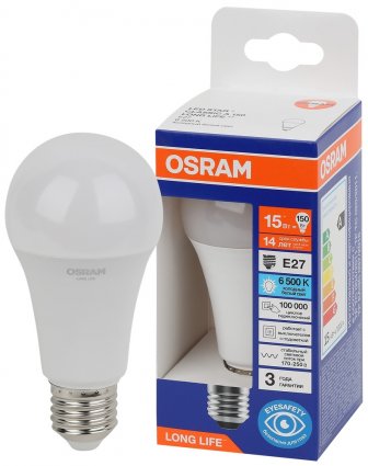 Фотография товара 'Osram 4099854186219 Лампа светодиодная LED Star груша, 1521лм, 15Вт'