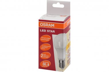 Фотография товара 'Osram 4058075096387 Светодиодная лампа LED STAR груша (A) 7Вт 2700К E27'