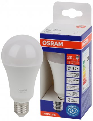Фотография товара 'Osram 4099854185458 Лампа светодиодная LED Star груша, 2452лм, 20Вт'