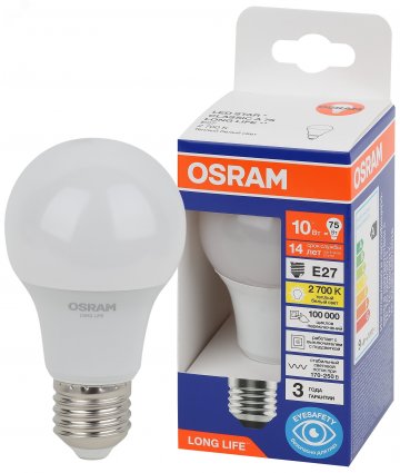 Фотография товара 'Osram 4099854185977 Лампа светодиодная LED Star груша, 806лм, 9Вт'