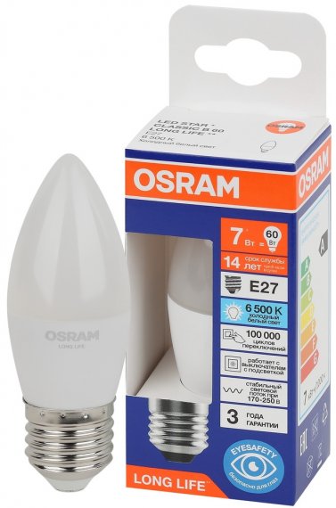Фотография товара 'Osram 4099854186394 Лампа светодиодная LED Star, 600лм, 7Вт'
