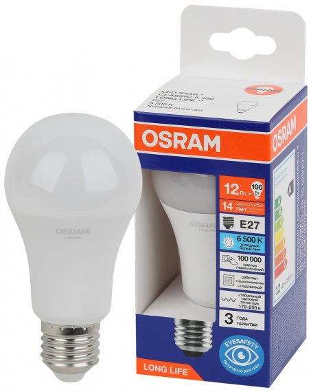 Фотография товара 'Osram 4099854186127 Лампа светодиодная LED Star груша, 1055лм, 12Вт'